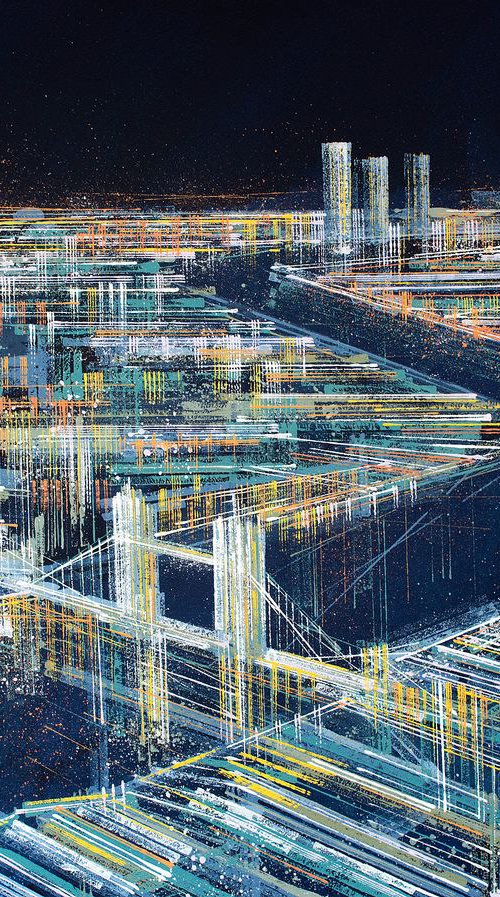 London Illuminated At Night by Marc Todd