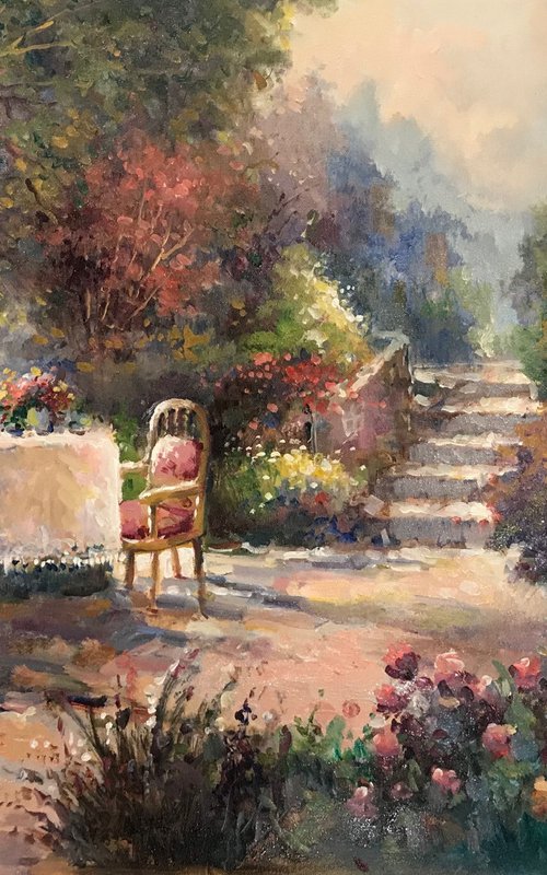Garden Scene by W. Eddie