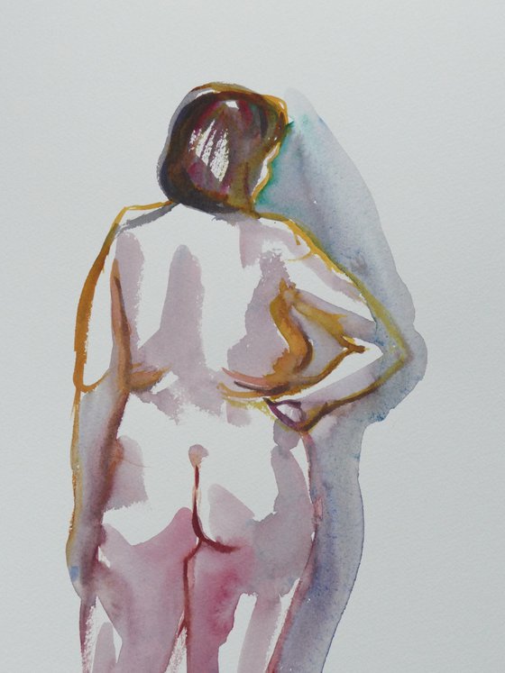 Standing female nude