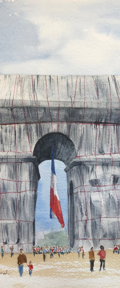 The wrapped Arc du Triomphe by Krystyna Szczepanowski
