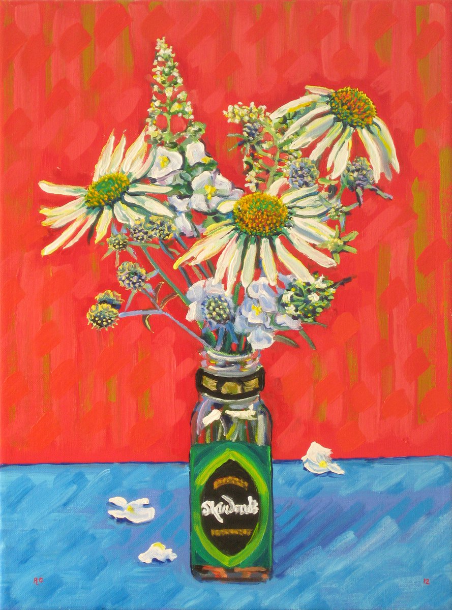 Jar with Flowers by Richard Gibson