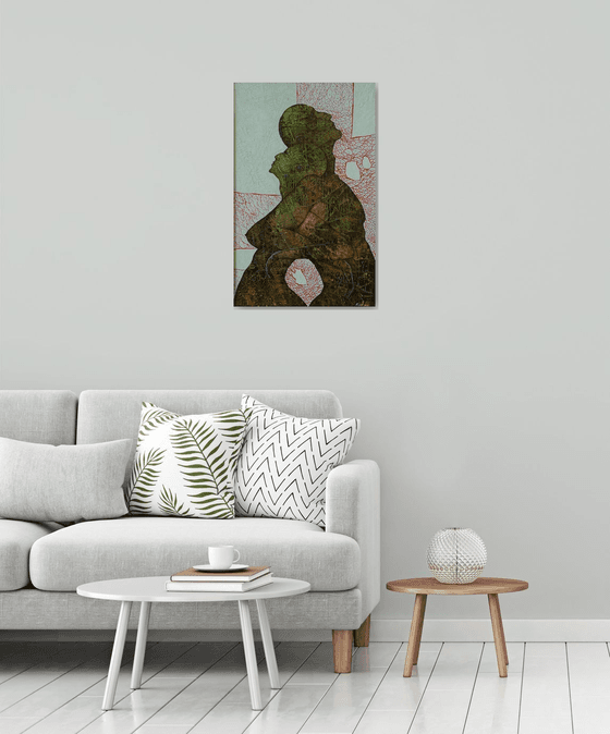 Together 79x50cm ,Acrylic/canvas