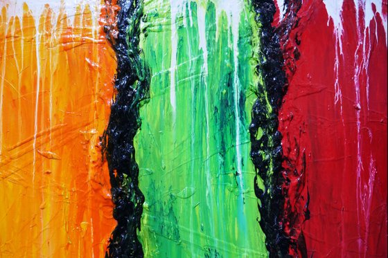 Lifesaver 200cm x 80cm Colourful Abstract Art