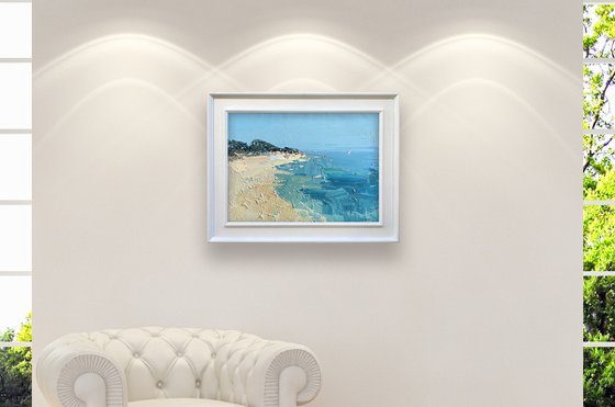 Impressionist Beach Oil Painting On Canvas