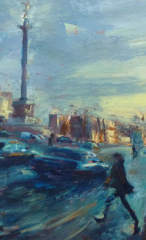 Paris ,Bastille,fin du jour by Manuel Leonardi