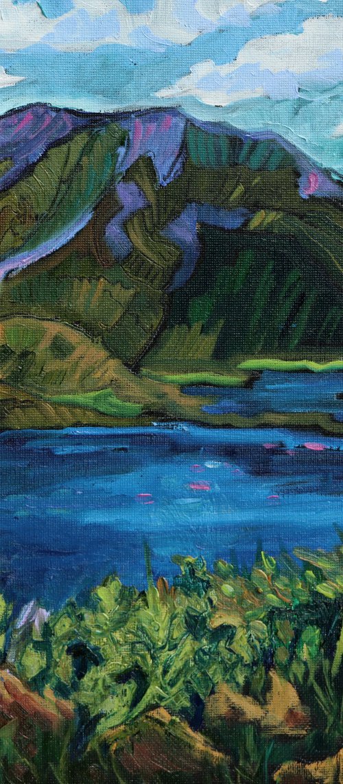 Blue Snowdon Lakes by Mary Kemp