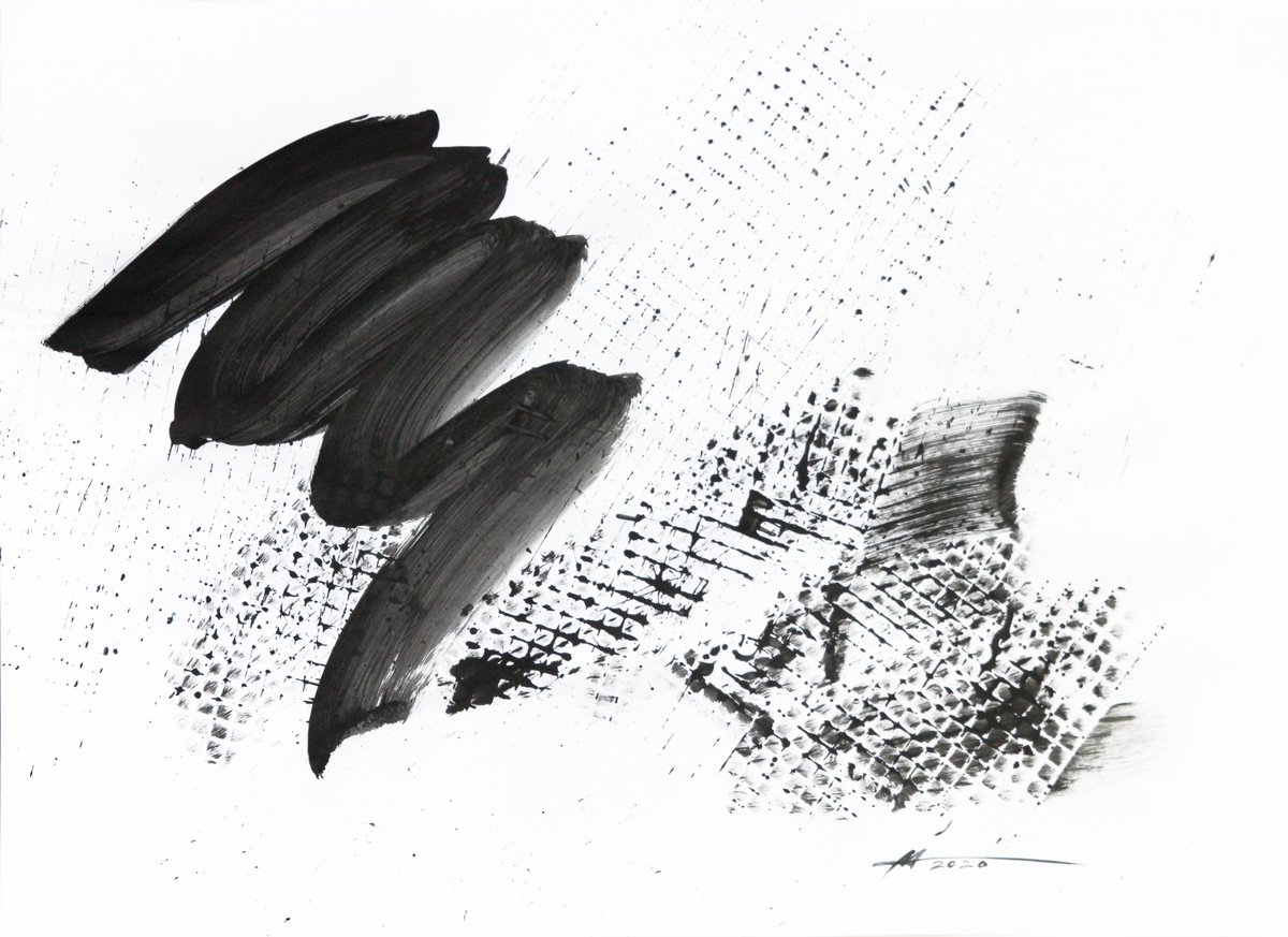 Abstract Acrylic Painting By Anatoliy Menkiv, 33 X 24, #8 Metaphysics Series, Original Artwork