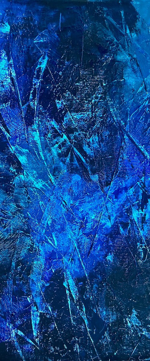 Blue abstract no. 19620-2 by Anita Kaufmann