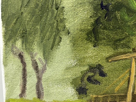 Small drawbridge. Pleinair