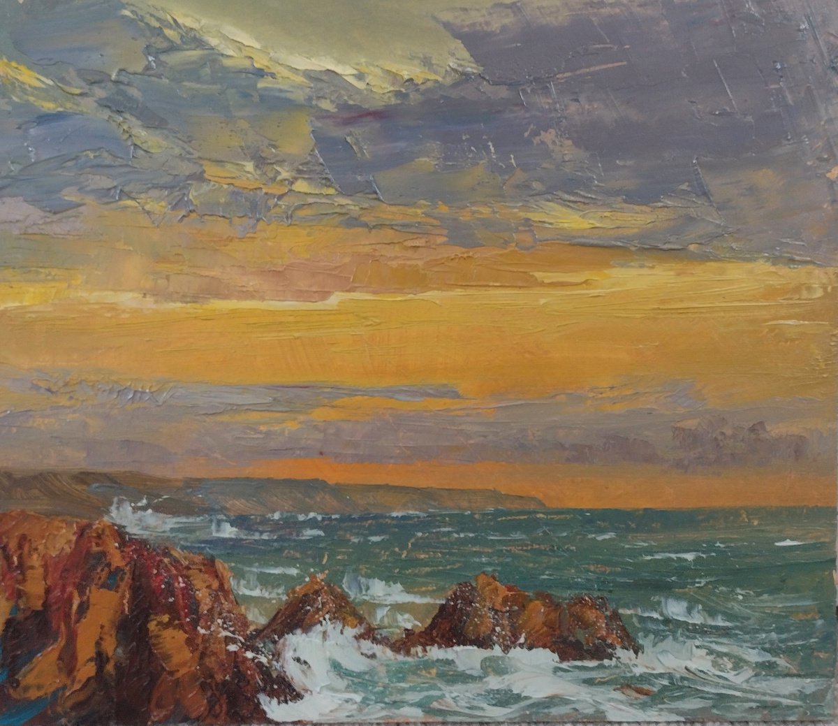 Impressionistic Landscape Oil Painting By Roberto Ponte, 12 X 10", Heartland Quay, Devon, Original Artwork