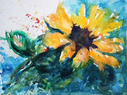 Sunflower 2 /  ORIGINAL PAINTING by Salana Art Gallery