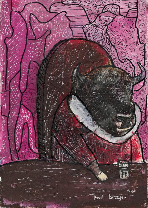 Drinking buffalo