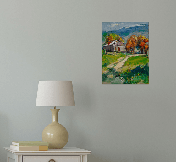 Autumn Road to the Cottage