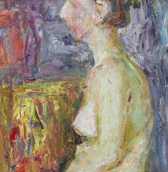 Seated Nude in Profile