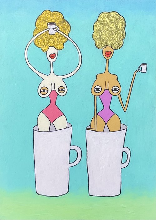 Coffee ladies by Ann Zhuleva