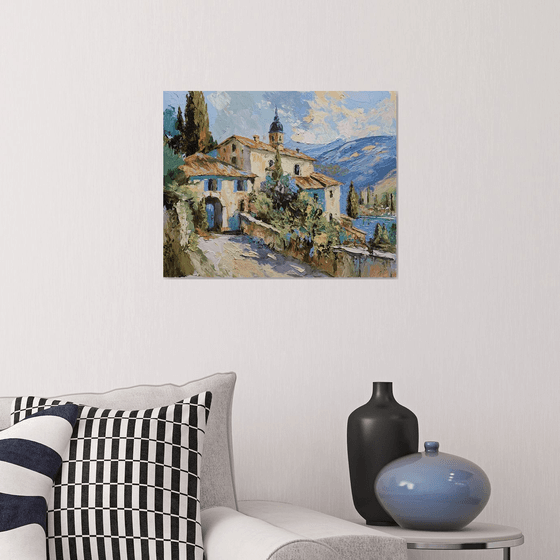 Tuscan villa on the lake.