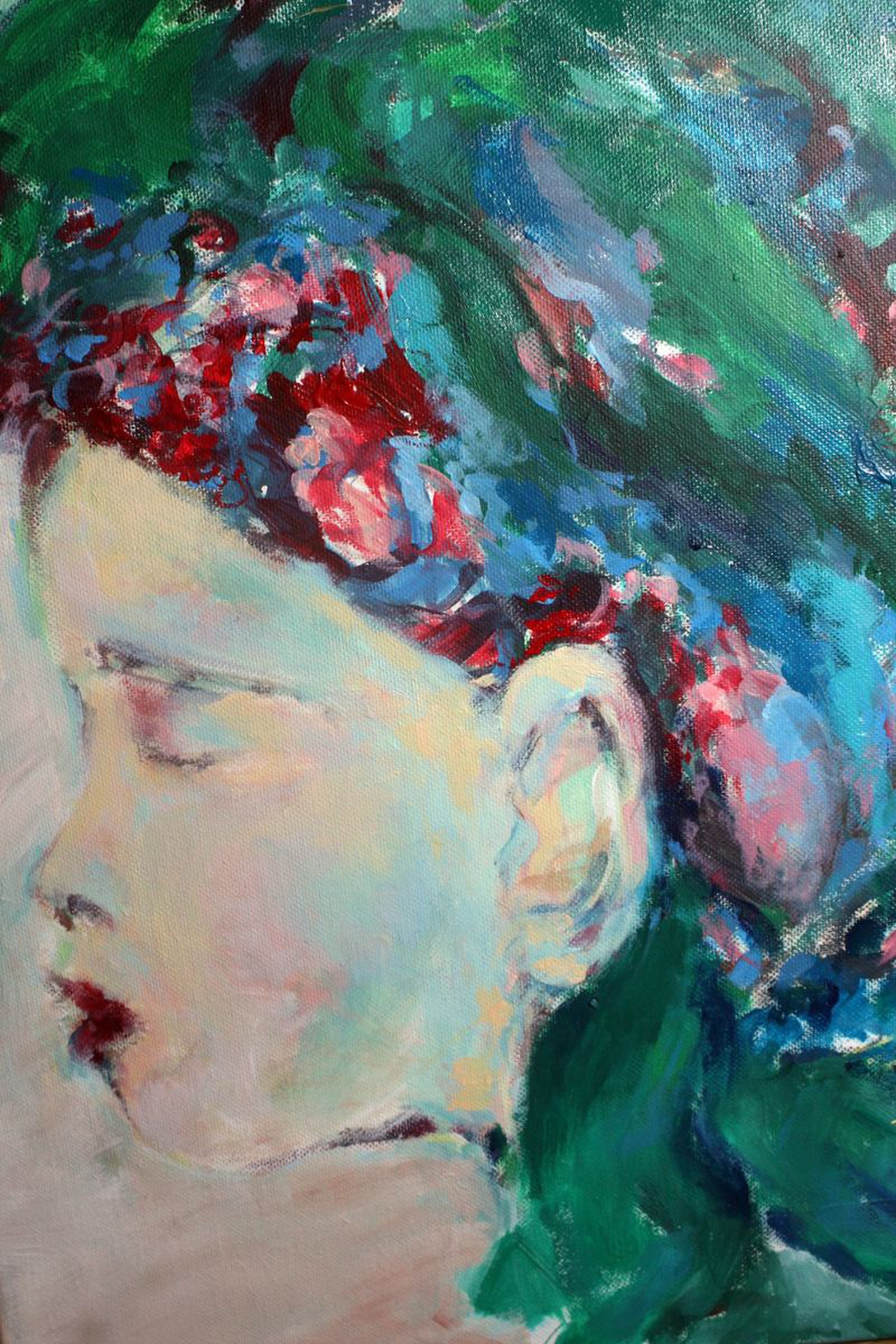 The Girl In The Scarf By Agnieszka Dabrowska Artfinder