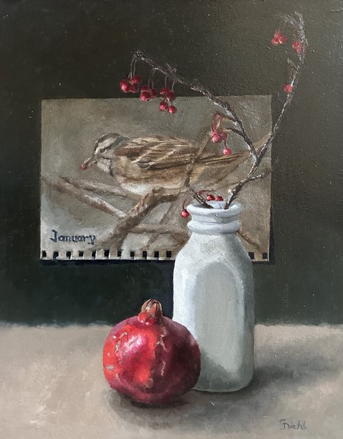 January's Pomegranate Bird by Grace Diehl