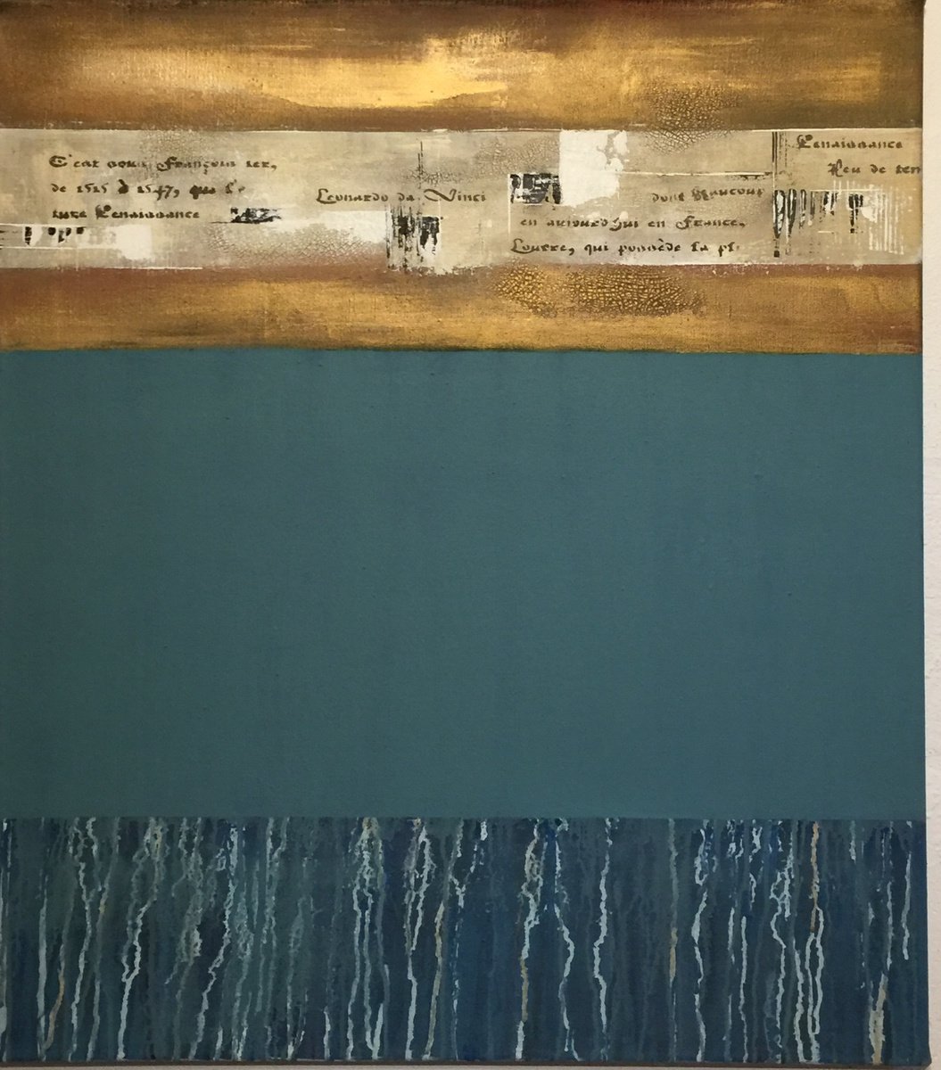 Abstract Acrylic Painting By Irene Gartner, 28 X 31, Am Hafen 5, Original Artwork