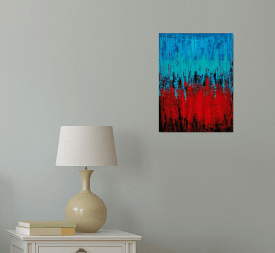 Vibrant Red & Turquoise -II