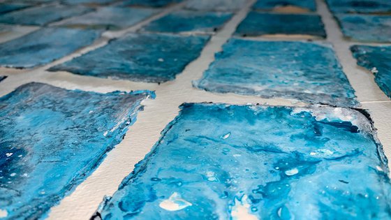 Abstraction blue white No. 2225