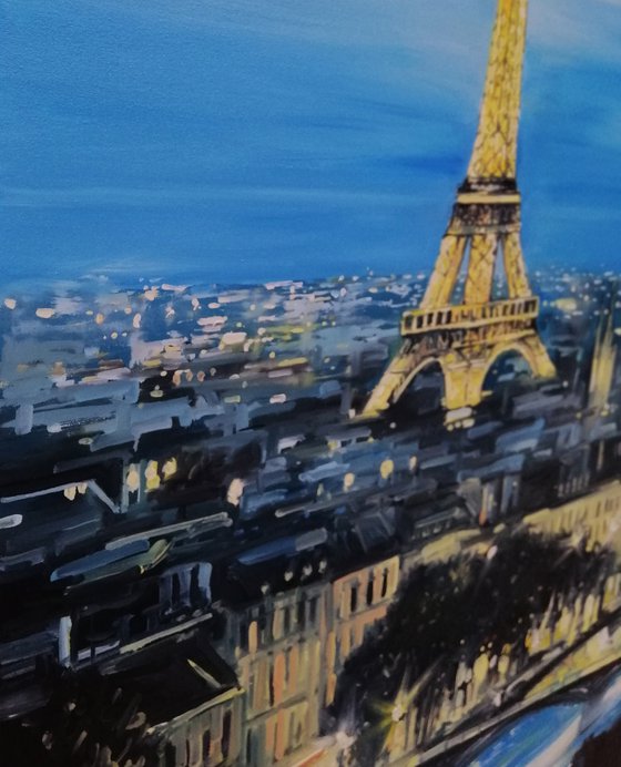 "Paris"Large original oil painting by Artem Grunyka