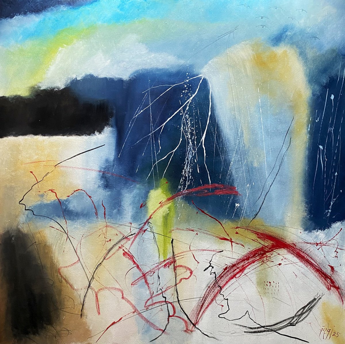 Red Movement By YS?rei, 35 X 35, Artwork For Sale On Artfinder