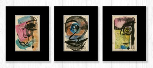 "I See" Collection 3 - 3 Paintings by Kathy Morton Stanion