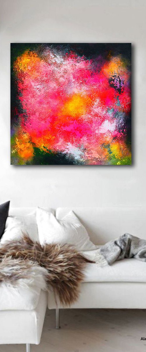 100x100cm. / abstract painting  / Episode 70 by Alex Senchenko