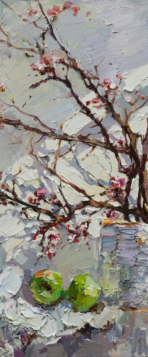 Spring still life  Original Oil painting by Anastasiia Valiulina