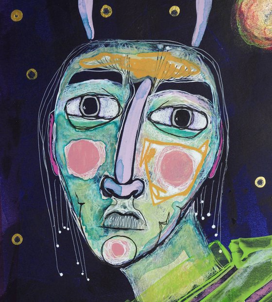 Sad Bunny - portrait