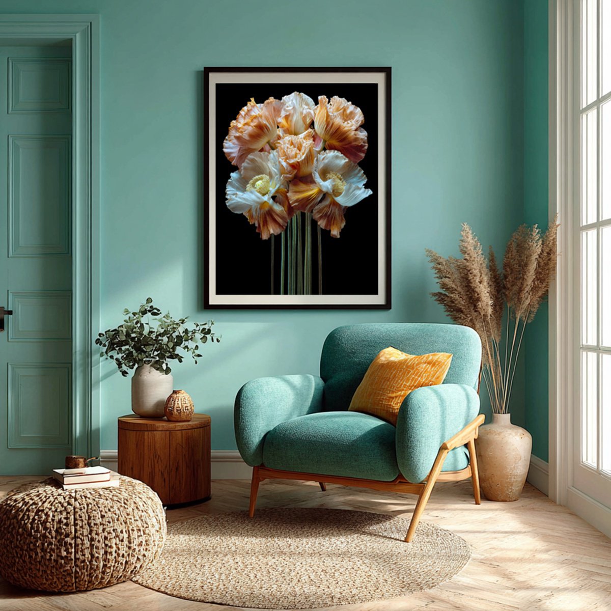 Photorealistic Botanical Photograph By Michael Filonow, 26 X 32", Golden Ruffles, Original Artwork