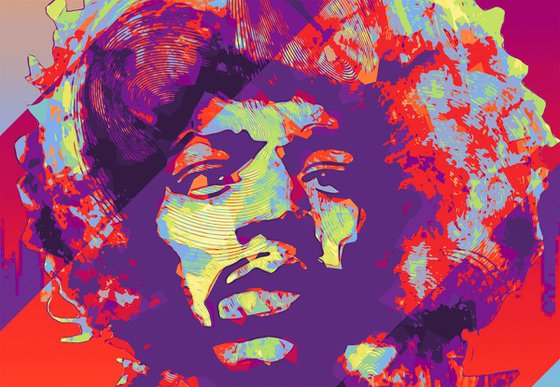 Jimi Hendrix - Modern Poster 1 Stylised Art