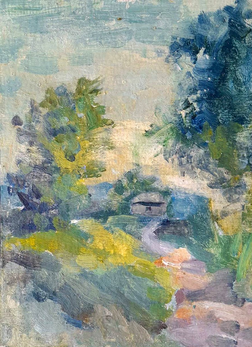 Impressionistic Landscape Oil Painting By Ivan Kovalenko, 10 X 13, Before The Rain, Original Artwork