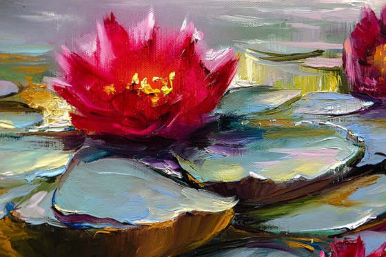 Symphony of Life: Blooming Water Lilies