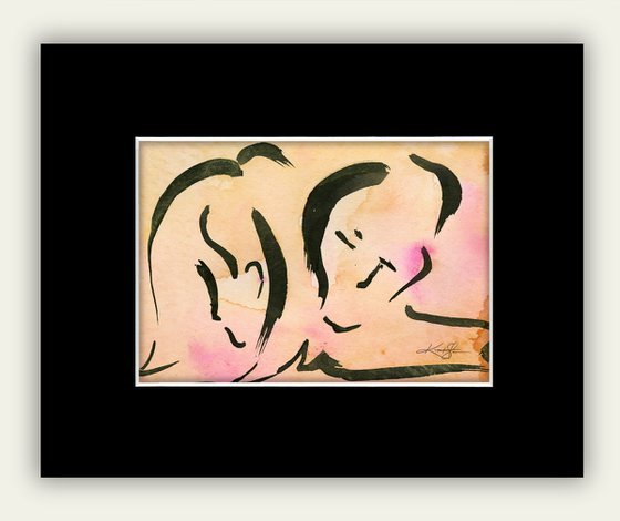 The Lovers 7 - Brushstroke Painting by Kathy Morton Stanion
