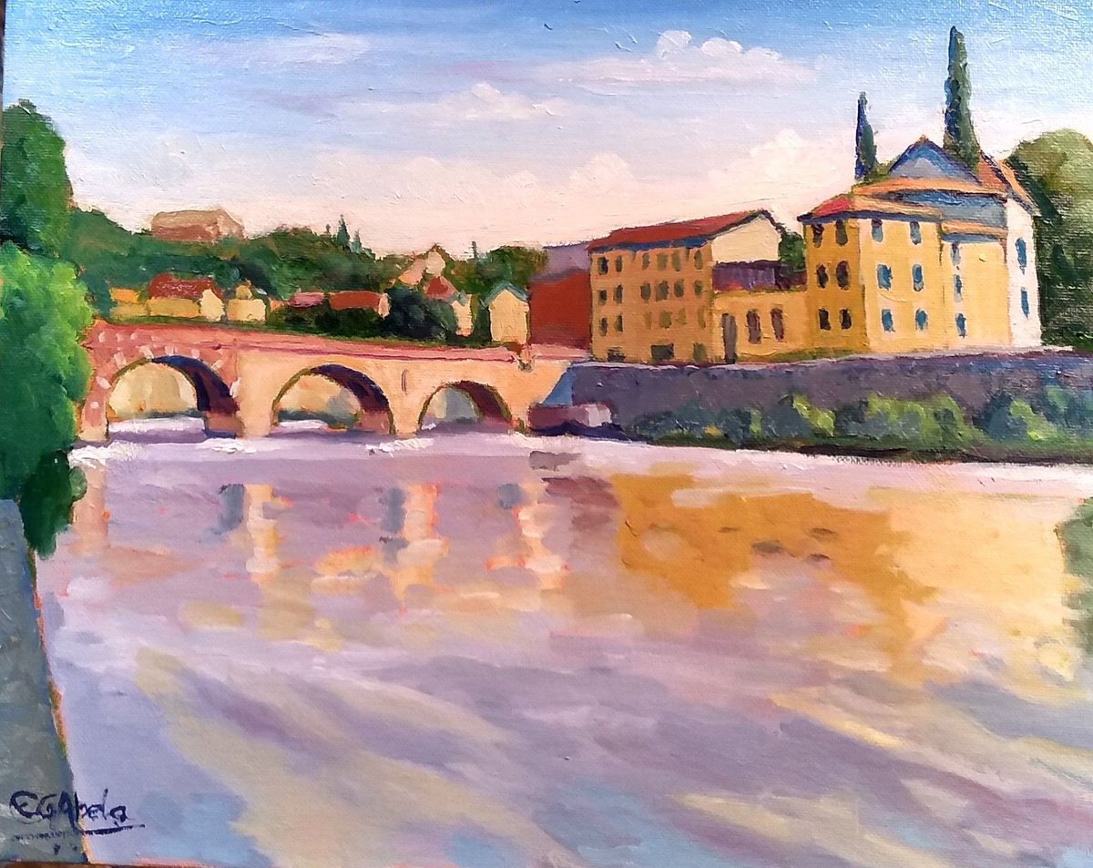 Ponte Pietra, Verona, Italy by Edward Abela