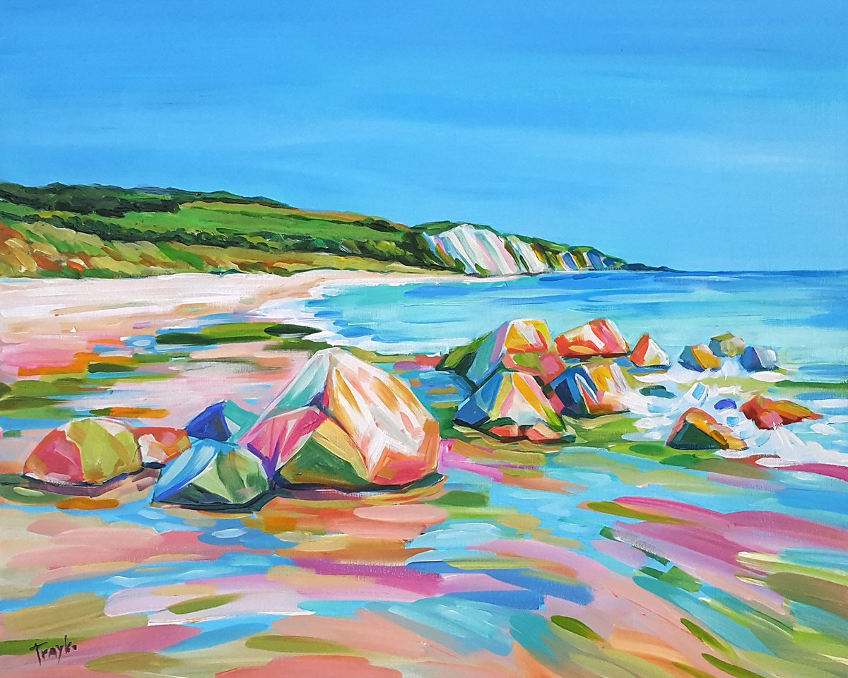 Tranquil Seascape By Trayko Popov, 24 X 20, Artwork For Sale On Artfinder