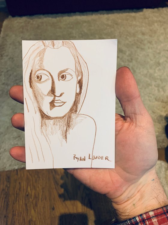 Small Portrait Of A Woman  Drawing