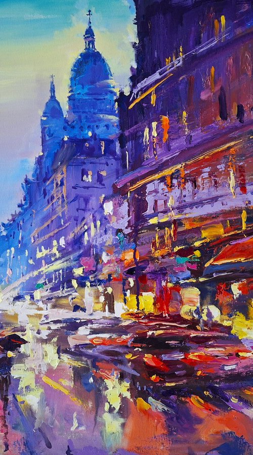 Montmartre Evening Reflections by Andrej Ostapchuk