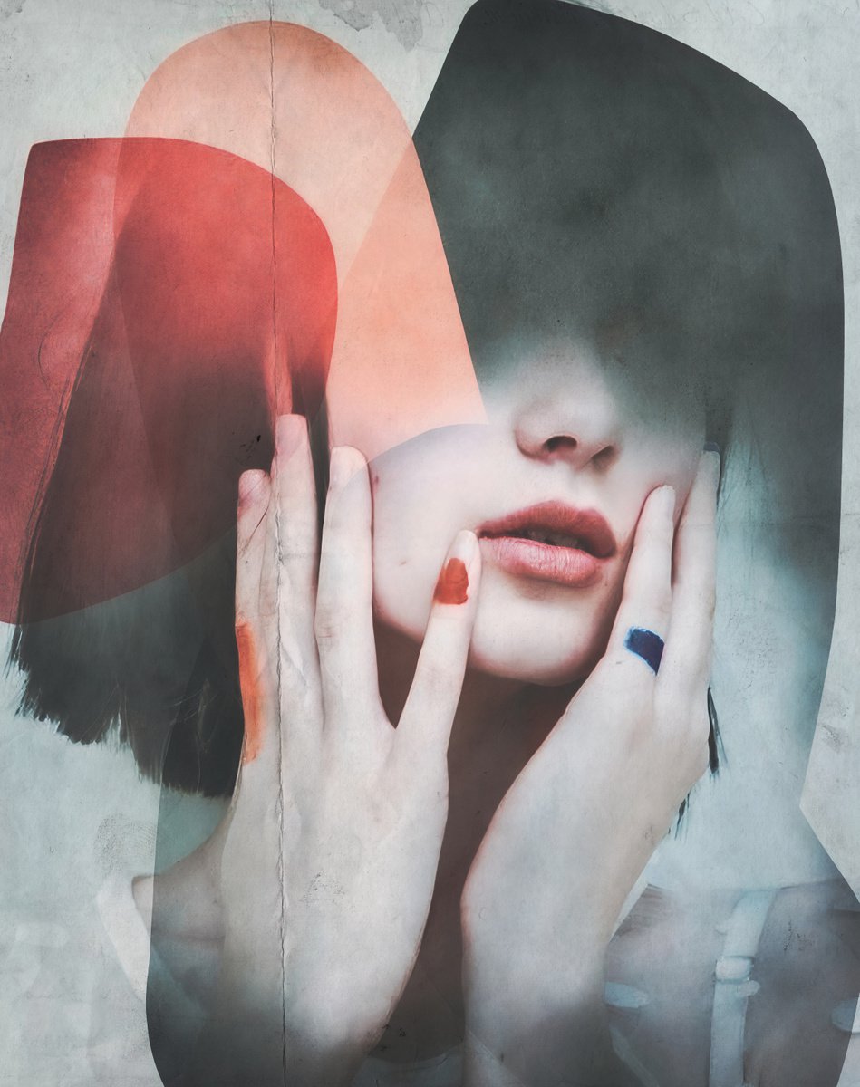Art Color Face Vol. 18 - Facepalm. Art portrait on canvas by Elmira Namazova