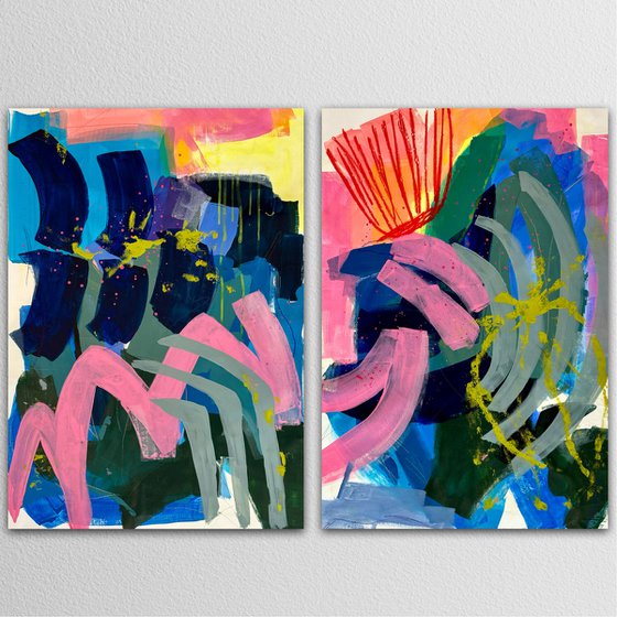 Diptych "Bisous-bisous"
