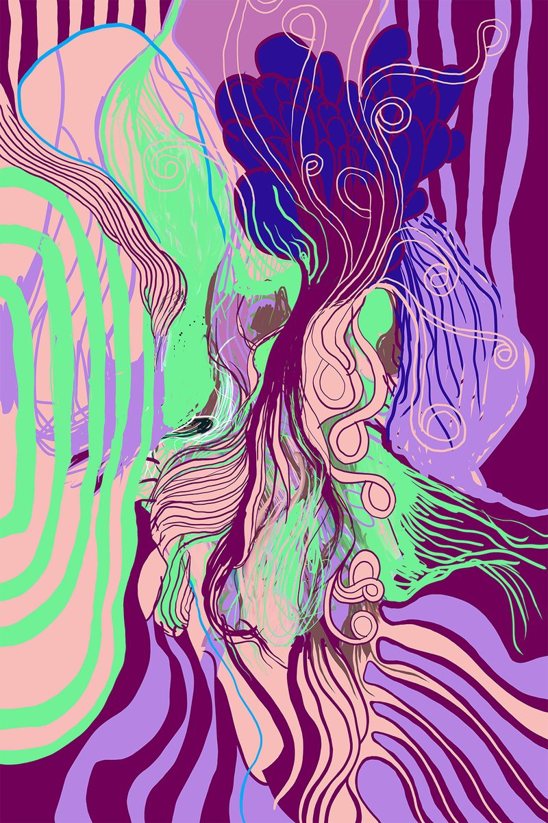 Abstract Landscape Giclee Print By Alasdair Willis, 16 X 23, Riverbank, Original Artwork