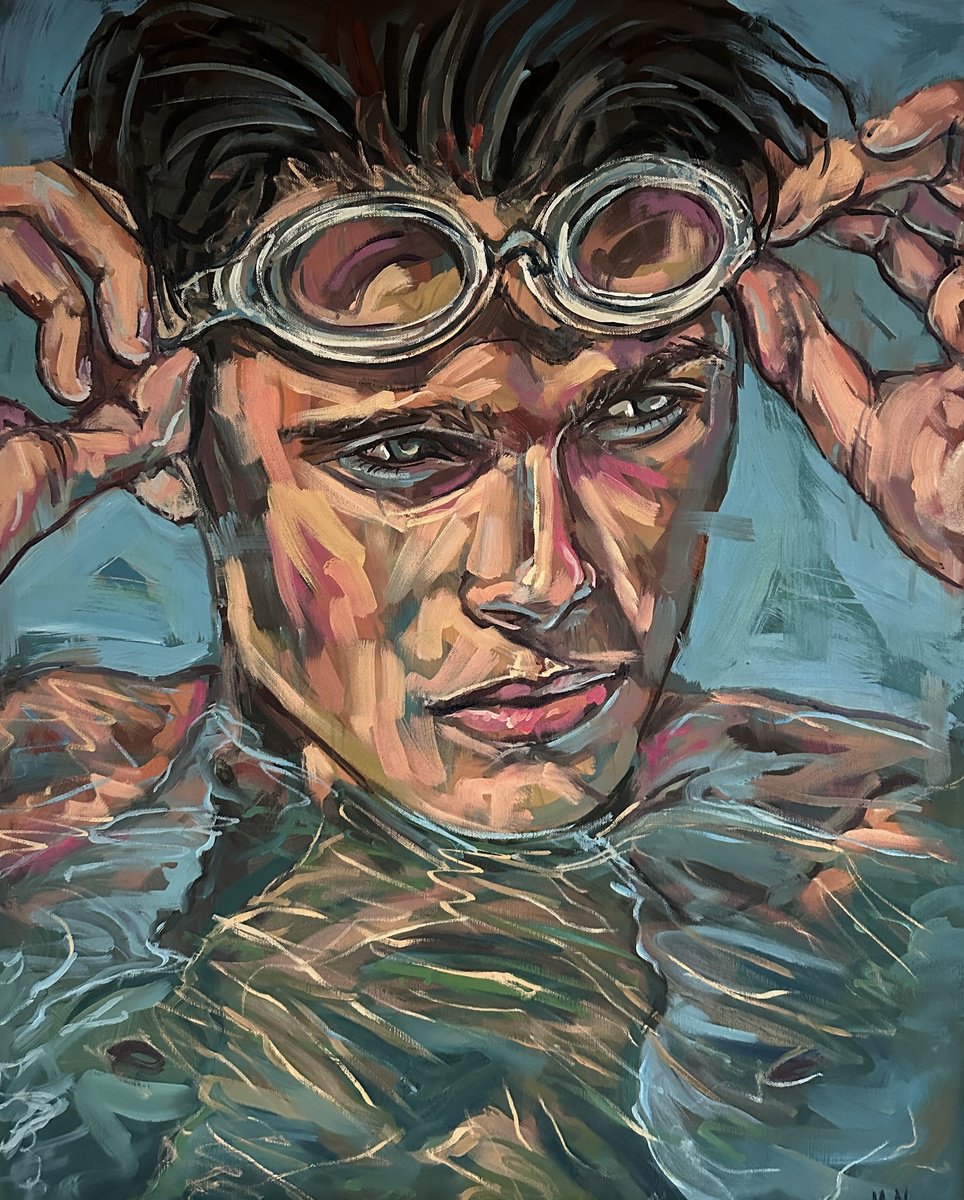 Male swimmer portrait by Emmanouil Nanouris