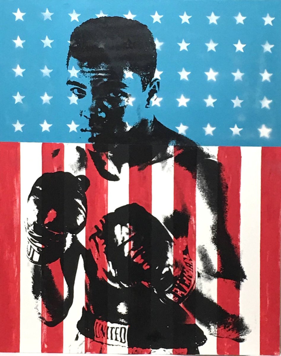 Cassius Clay Muhammad Ali II Painting by Dane Shue by Dane Shue