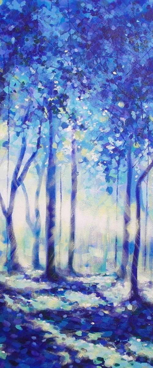 Moonlight through trees by Marc Todd
