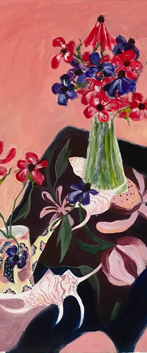 Still life with anemones by Zhenya Yazvicheva