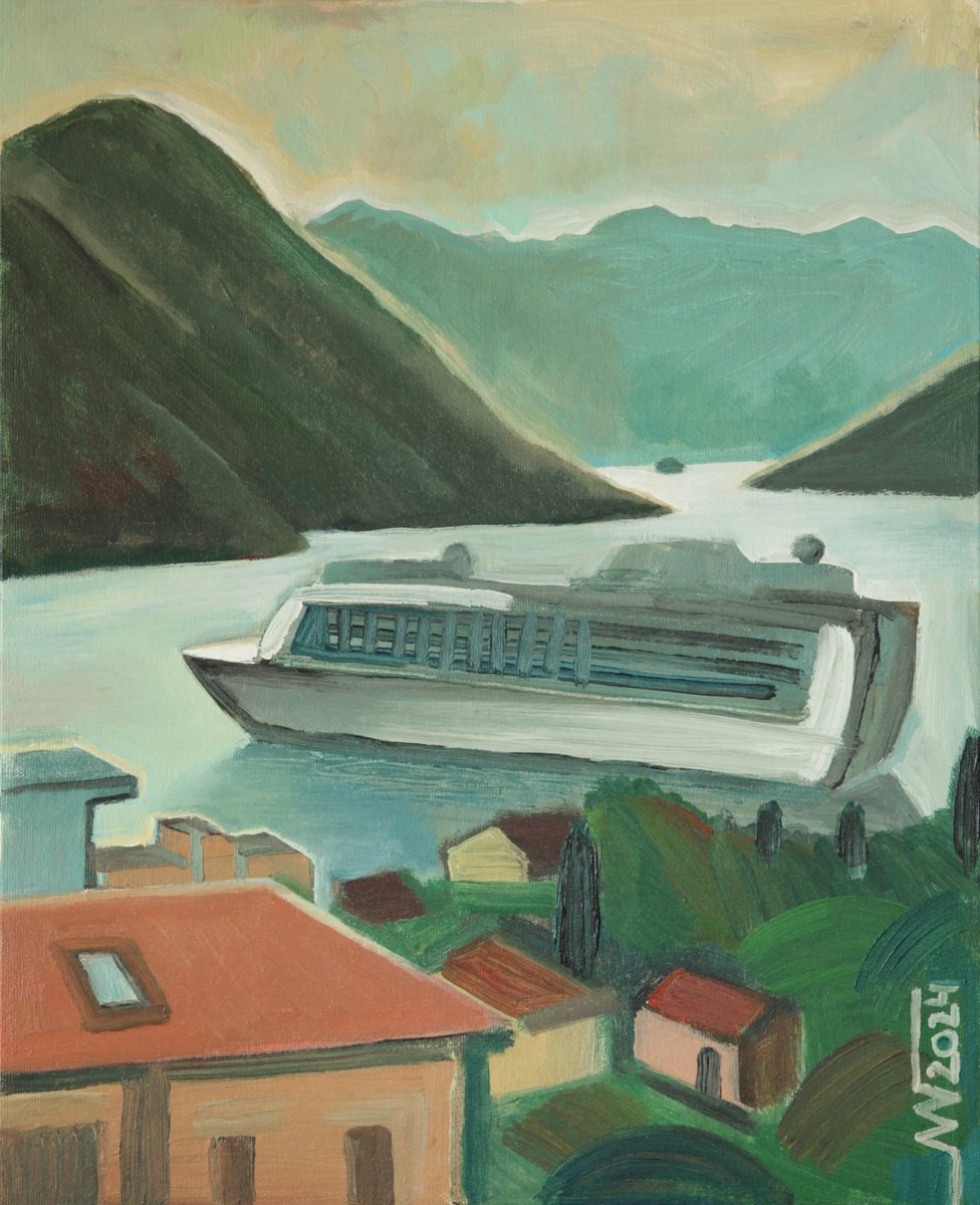 Landscape Acrylic Painting By Marina Gorkaeva, 16 X 20", Vftw, Original Artwork