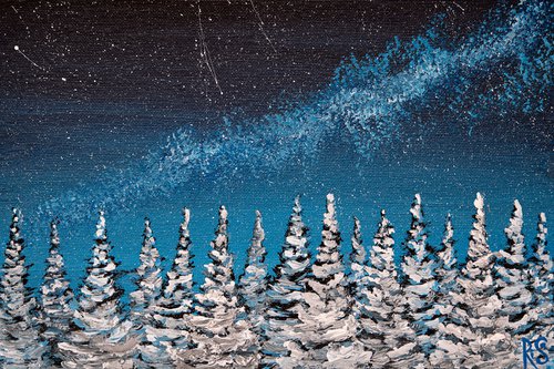 Snowy night by Rimma Savina