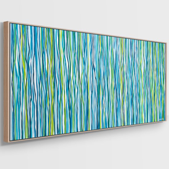 River Current- 200 x 85cm acrylic on canvas